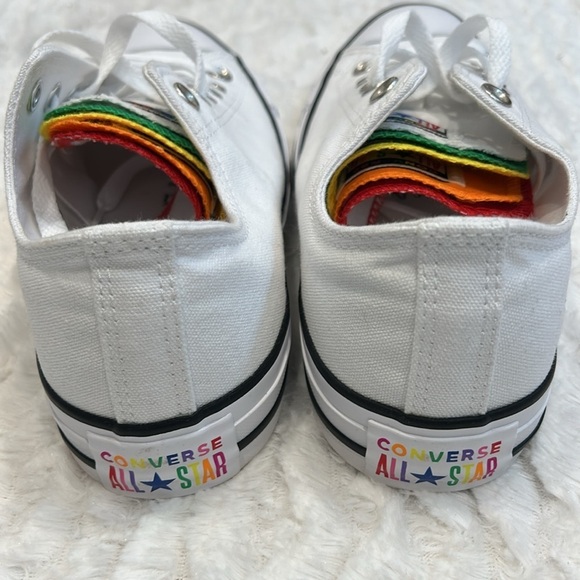 Converse Chuck Taylor All Star Rainbow Multi Tongue Low Top Sneakers W 9/ M 7 - Picture 7 of 10
